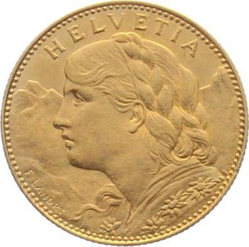 10 Franken 1913 B - Vreneli