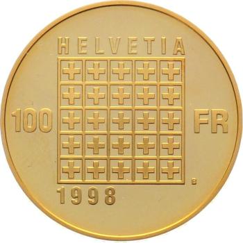 100 Franken 1998 B - 150 Jahre Bundesstaat