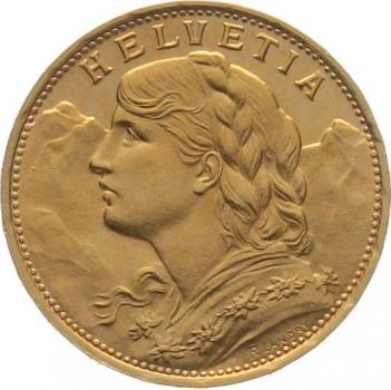 20 Franken 1922 B - Vreneli
