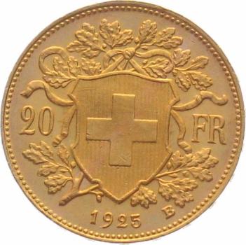 20 Franken 1925 B - Vreneli