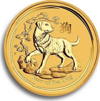Australien 15 $ 2018 Jahr des Hundes - 1/10 Unze Feingold