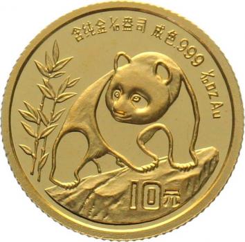 China 10 Yuan 1990 Panda - 1/10 Unze Feingold