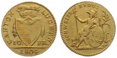 Luzern 10 Franken 1804 - Krieger