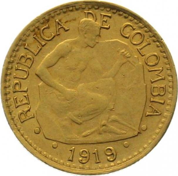 Kolumbien 5 Pesos 1919