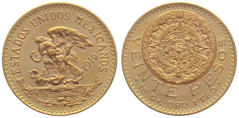 Mexiko 20 Pesos 1919