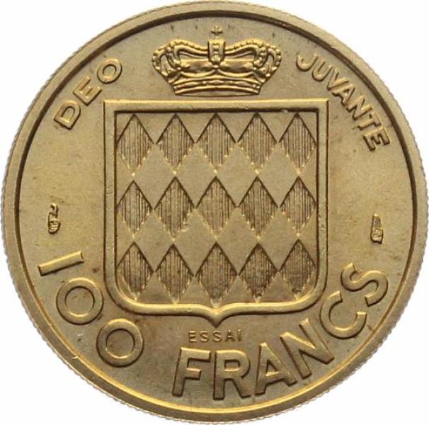 Monaco 100 Francs 1956 Gold Probe
