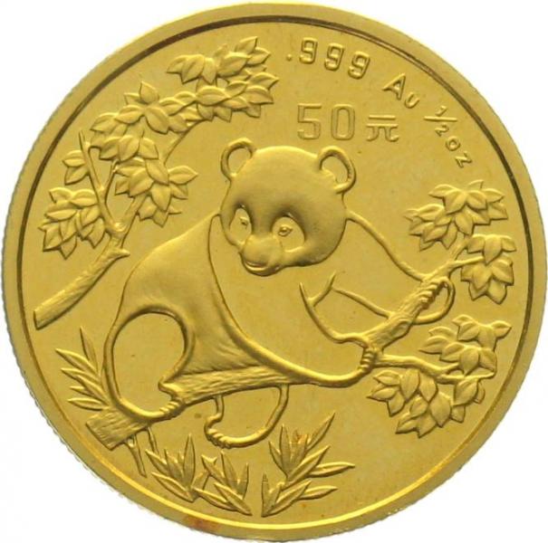 China 50 Yuan 1992 Panda - 1/2 Unze Feingold