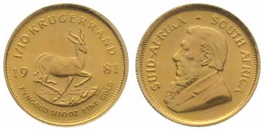 Südafrika 1/10 Krügerrand 1981 - 1/10 Unze Feingold
