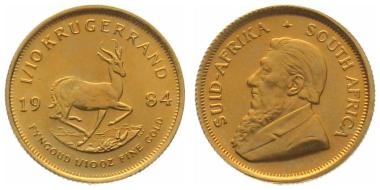Südafrika 1/10 Krügerrand 1984 - 1/10 Unze Feingold