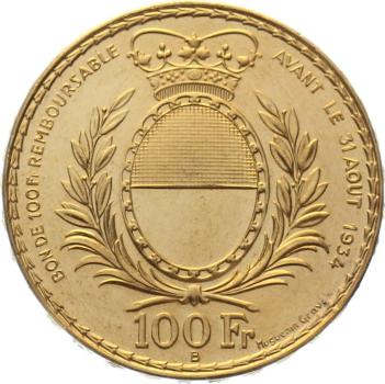 100 Franken 1934 B Fribourg - Im Originaletui