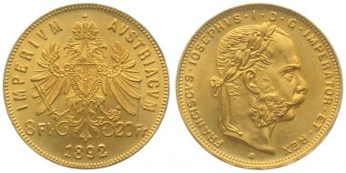Österreich 8 Florin 1892 - Franz Josef I.