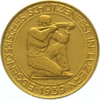 100 Franken 1939 B - Luzern Schützenfest