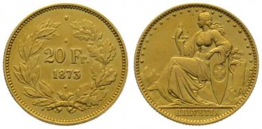 20 Franken 1873 3 Punkt