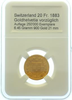 20 Franken 1883 B - Helvetia