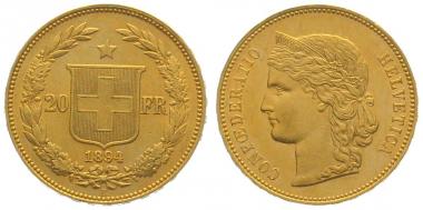 20 Franken 1894 B - Helvetia