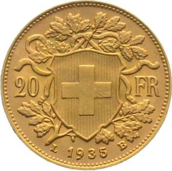 20 Franken 1935 LB - Vreneli