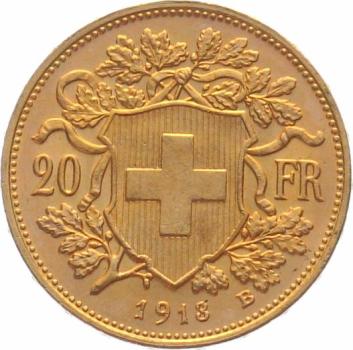 20 Franken 1913 B - Vreneli