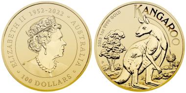 Australien 100 $ 2023 Känguru - 1 Unze Feingold