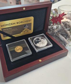 2er Geschenk-Set - Gold Vreneli & Helvetia Silber