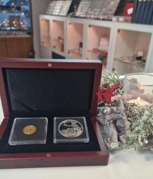 2er Geschenk-Set - Gold Vreneli & Helvetia Silber