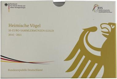 Deutschland Komplettsatz 6 x 20 Euro Gold Heimische Vögel 2016-2021