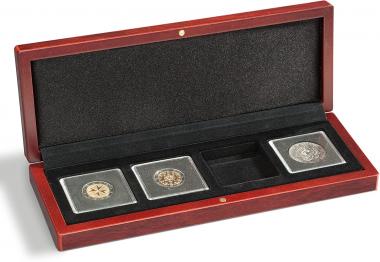 Münzenetui Carrée "de Luxe" inklusive 4 quadratischen Münzenkapseln