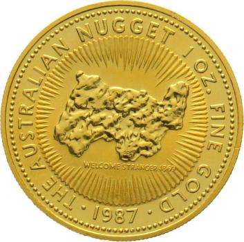 Australien 100 $ 1987 Nugget - 1 Unze Feingold