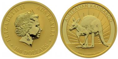 Australien 100 $ 2011 Känguru - 1 Unze Feingold