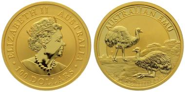 Australien 100 $ 2020 Emu - 1 Unze Feingold