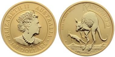 Australien 100 $ 2022 Känguru - 1 Unze Feingold