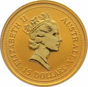 Australien 15 $ 1997 Känguru - 1/10 Unze Feingold