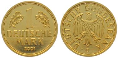 Deutschland 1 Mark 2001 G - Abschied der D-Mark