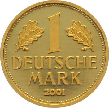 Deutschland 1 Mark 2001 J - Abschied der D-Mark