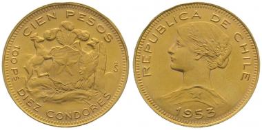 Chile 100 Pesos 1953