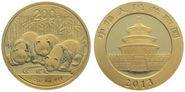 China 200 Yuan 2013 Panda - 1/2 Unze Feingold