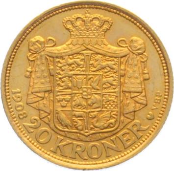 Dänemark 20 Kroner 1908 - Frederik VIII.