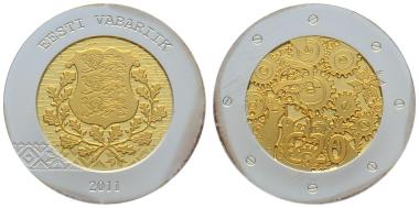 Estland 20 Euro 2011 Estland als Mitglied der Europäischen Währungsunion (Uhrwerk) PP