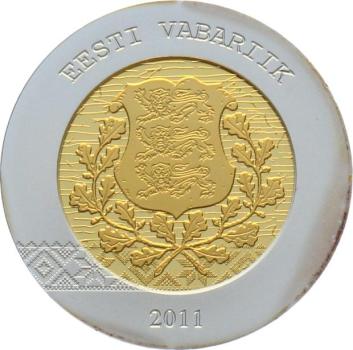 Estland 20 Euro 2011 Estland als Mitglied der Europäischen Währungsunion (Uhrwerk) PP