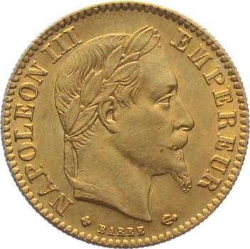 Frankreich 10 Francs 1864 BB - Napoleon III.