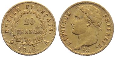Frankreich 20 Francs 1813 A - Napoleon Empereur
