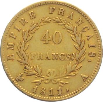 Frankreich 40 Francs 1811 A - Napoleon Empereur