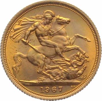Grossbritannien Sovereign 1967 - Elisabeth II.
