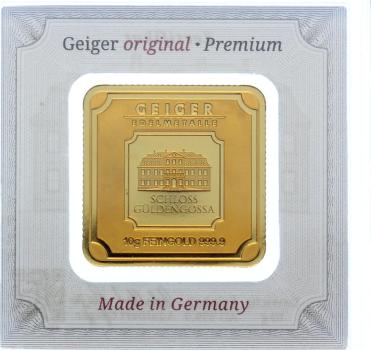 Goldbarren zu 10 Gramm "Schloss Güldengossa"