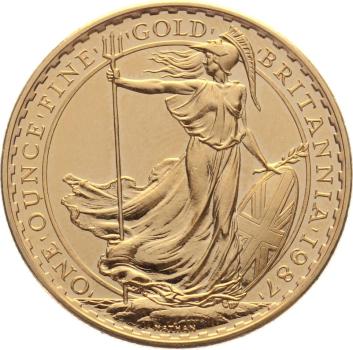 Grossbritannien 100 Pounds 1987 Britannia - 1 Unze Feingold