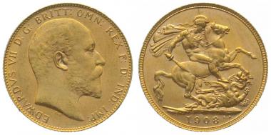 Grossbritannien Sovereign 1908 - Edward VII.