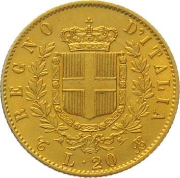 Italien 20 Lire 1863 - Vittorio Emanuele II.