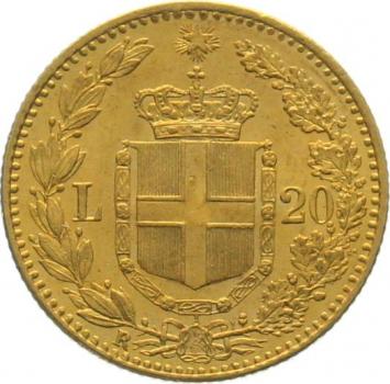 Italien 20 Lire 1881 R - Umberto I.