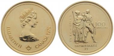 Kanada 100 $ 1976 - 1/4 Unze Feingold