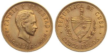 Kuba 5 Pesos 1916 - José Marti