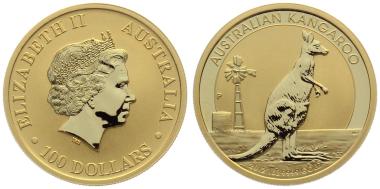 Australien 100 $ 2012 Känguru - 1 Unze Feingold